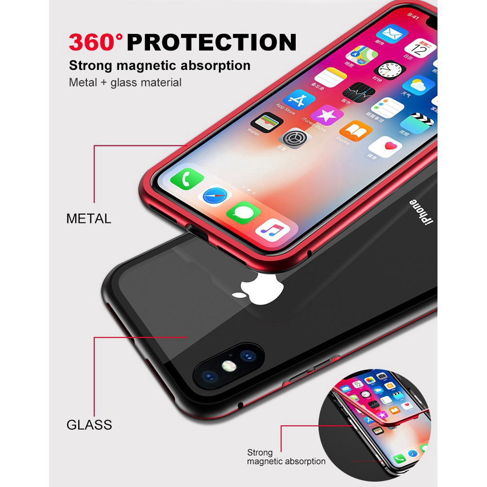 Ốp lưng điện thoại gập nam châm dành cho Samsung Galaxy Note 8 / Note 9