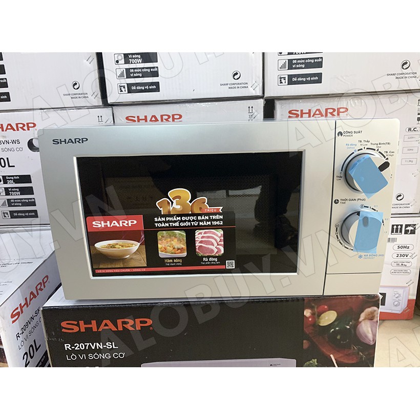 [Mã ELHADEV giảm 4% đơn 300K] Lò Vi Sóng Sharp R-207VN-SL (20L) - Hàng Chính Hãng