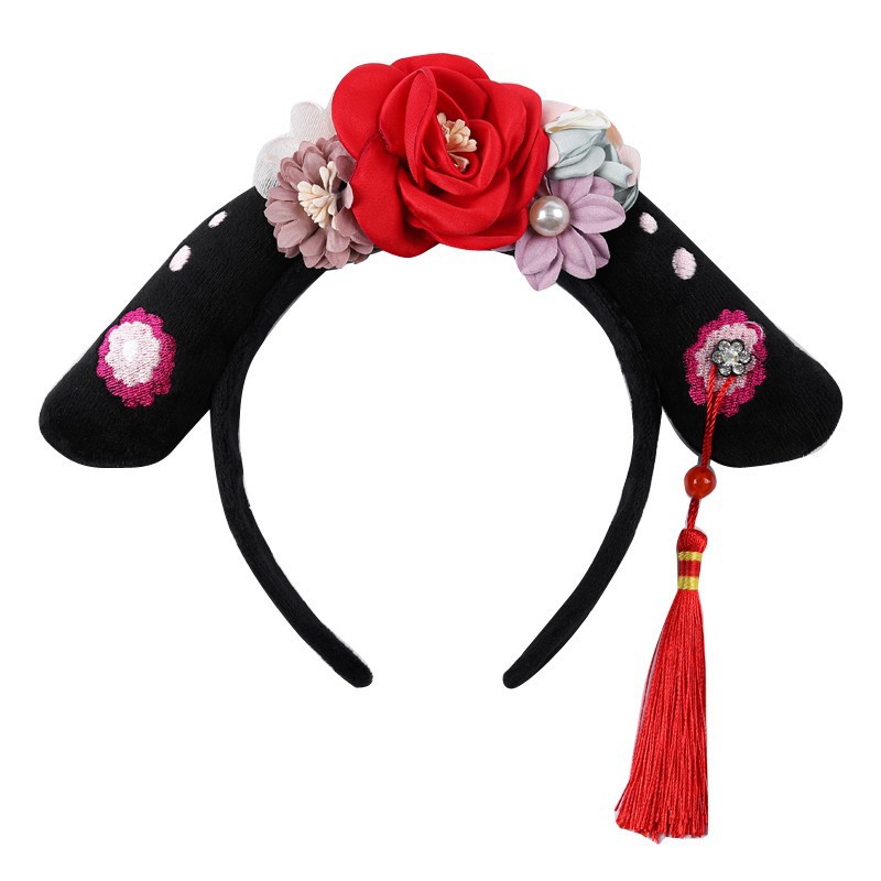 Băng đo cài tóc Bán Chạy Băng Đô Rửa Mặt Trang Trí Tua Rua Màu Hồng Phong Cách Cung Điện retro Dễ Thương Dành Cho Người Lớn