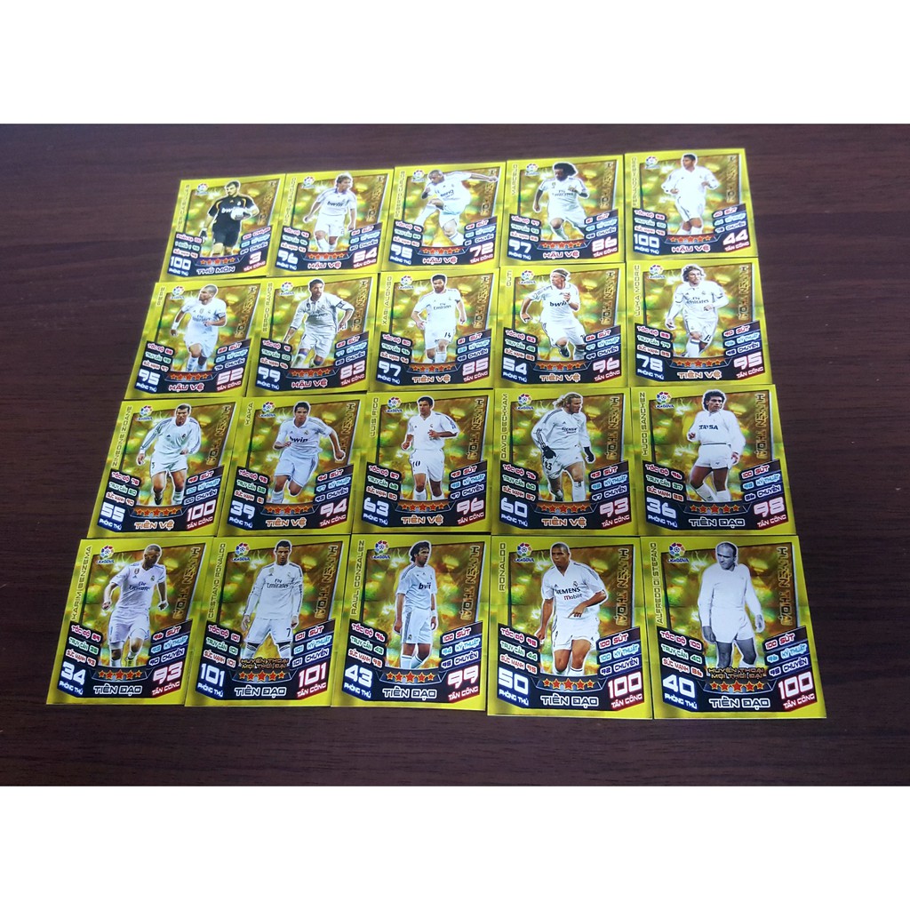 - Bộ thẻ in Match Attax Huyền thoại Tây Ban Nha Poca