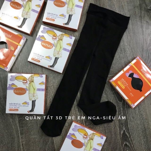 Quần tất 3D trẻ em cho bé gái đánh lừa thị giác size 3 đến 12 tuổi siêu dai TE1
