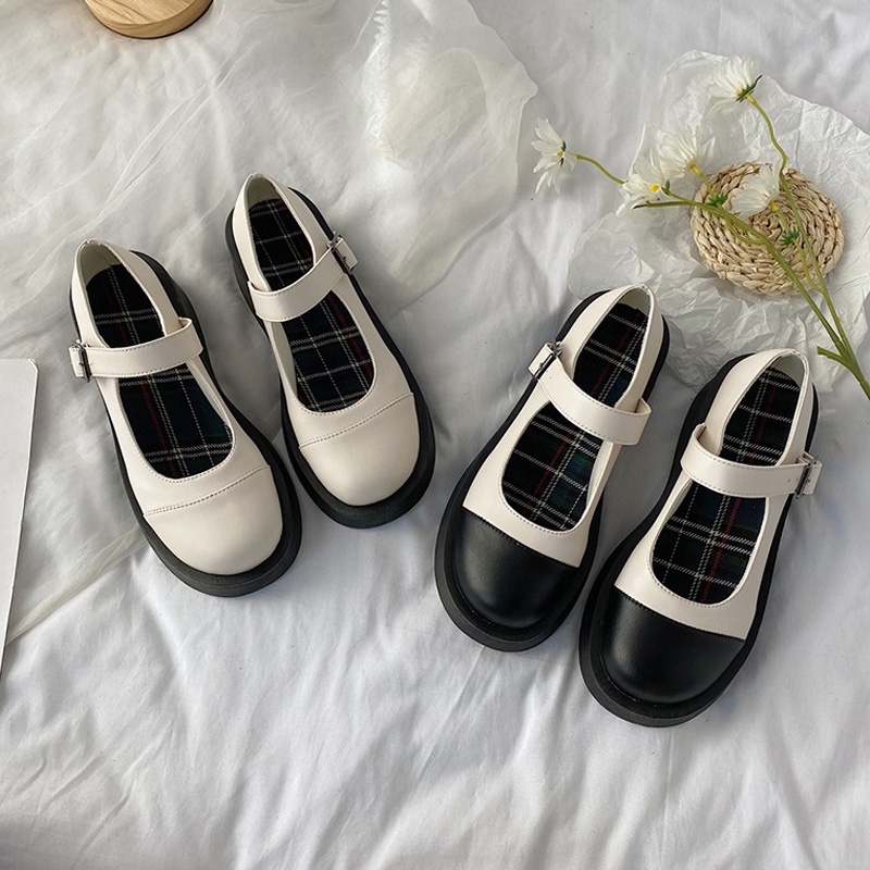 Giày Lolita Quai Ngang Đế Cao Su 4Cm Tăng Chiều Cao Siêu Êm Chân Giày Nữ Cao Cấp  LB023-Molita