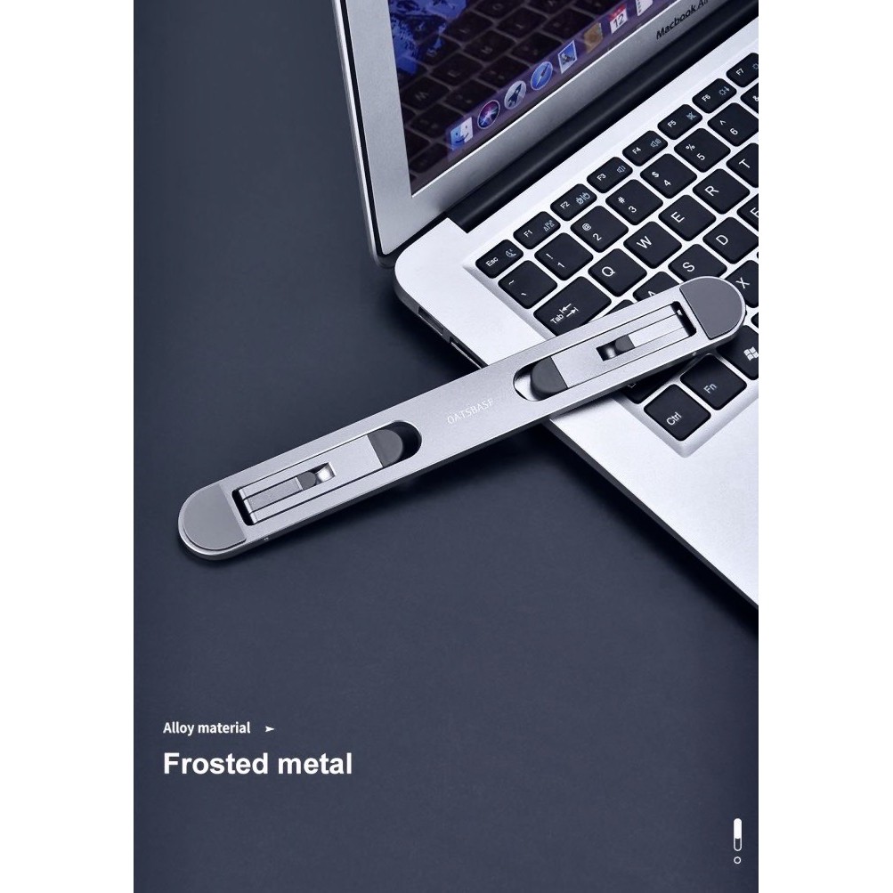Đế Nhôm cho Laptop Macbook mỏng nhẹ kê cao Tản nhiệt có thể gấp gọn, điều chỉnh độ cao | BigBuy360 - bigbuy360.vn