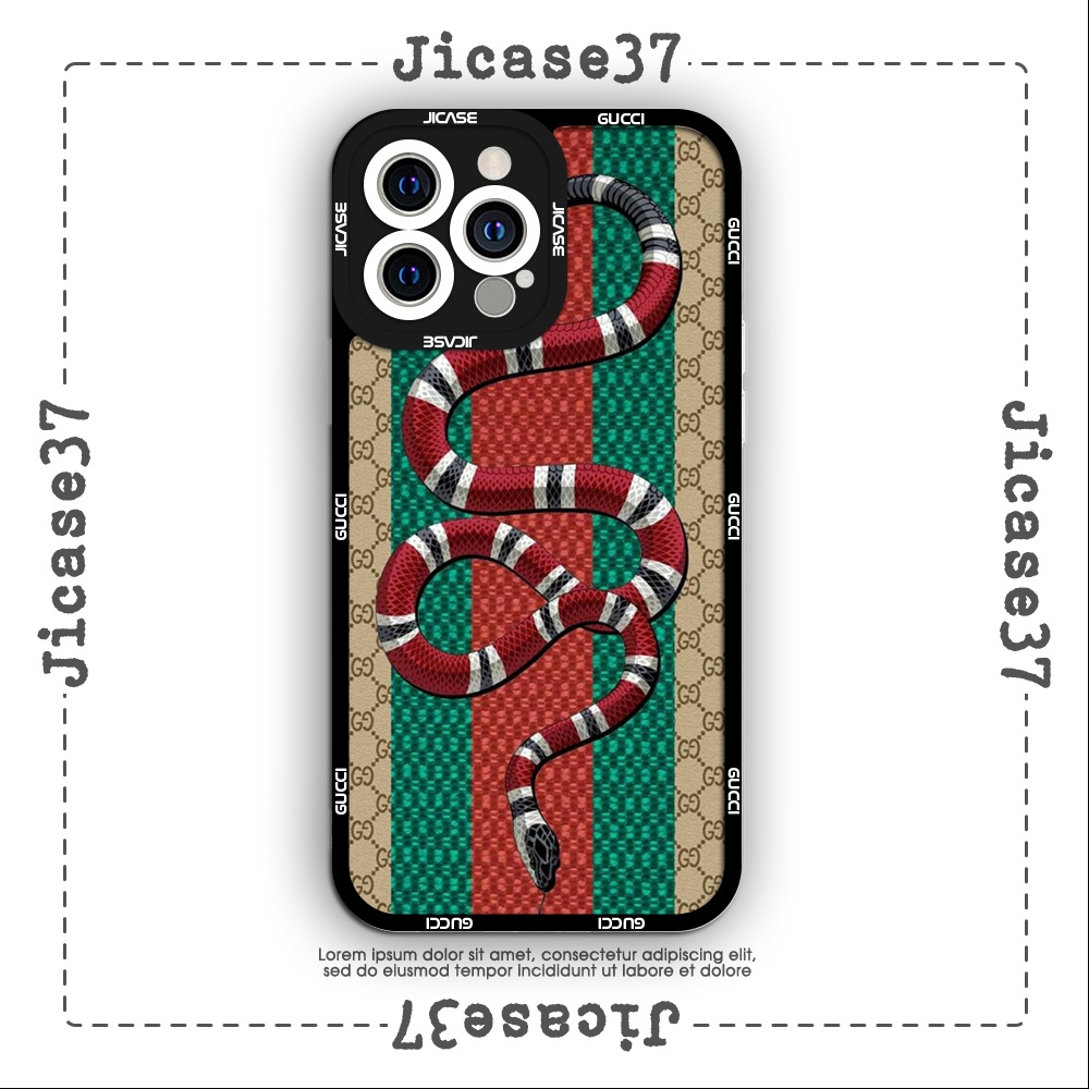 Ốp lưng iphone cạnh vuông Jicase Rắn lục Gucci hiphop 6plus/6s/6splus/7/7plus/8/8plus/x/xs/11/12/pro/max/plus/promax