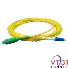 Dây nhảy quang Singlemode chuẩn SC/APC - LC/UPC 3m Simplex