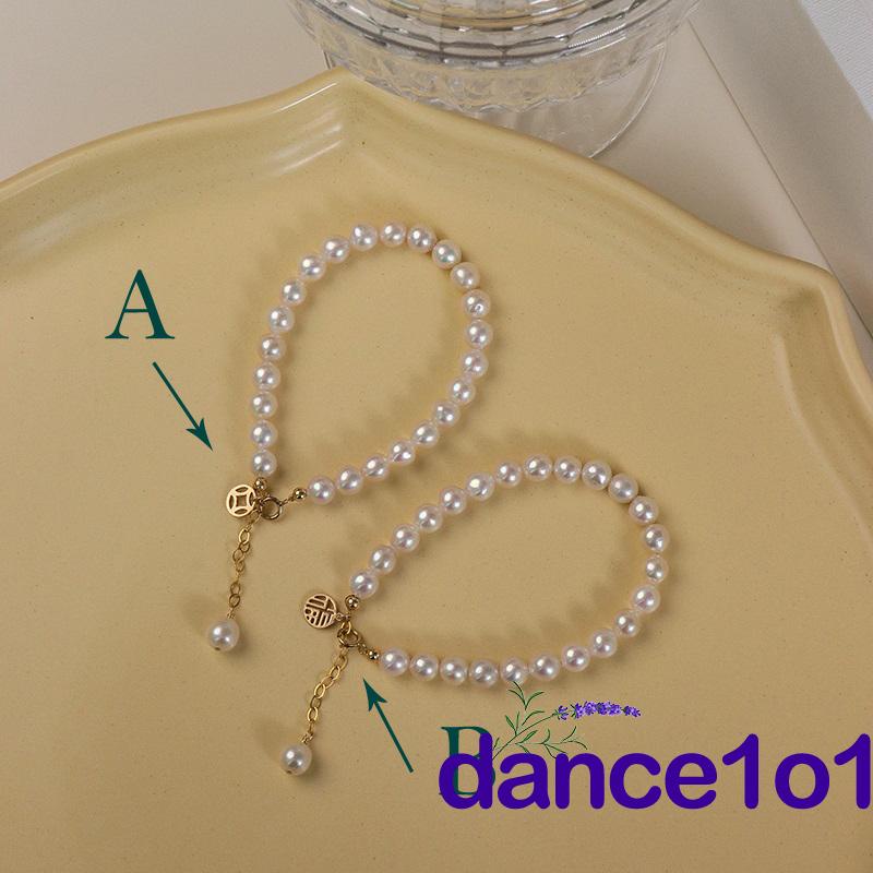 Vòng đeo tay chuỗi hạt ngọc trai nhân tạo sang trọng thời trang dành cho nữ