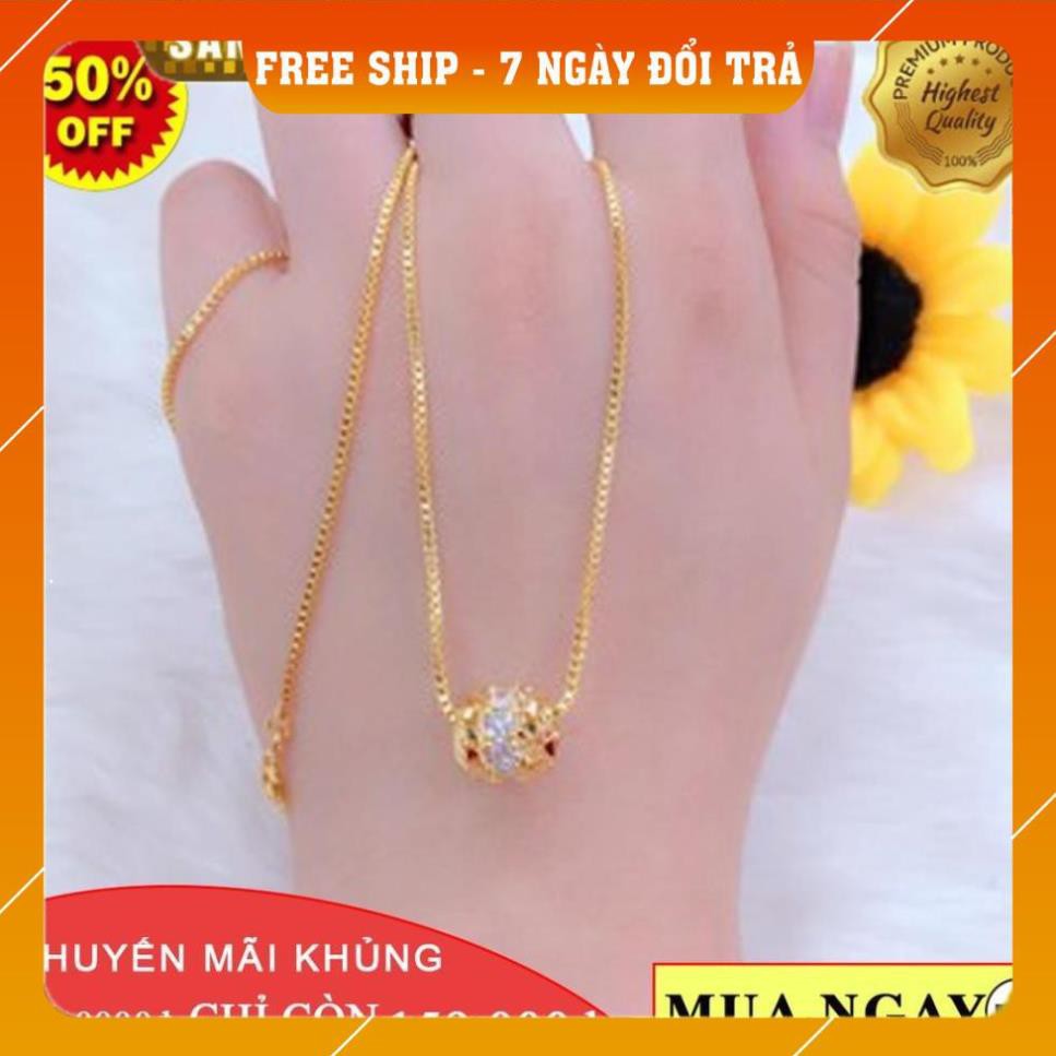 [ RẺ VÔ ĐỊCH ] Dây chuyền nữ bi xỏ mạ vàng 18k siêu đáng yêu Gadoshop - đeo đi chơi cực đẹp