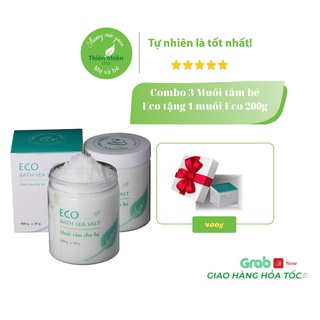 Combo 3 Muối Tắm bé Sinh Dược Eco 400g Tặng 1 Muối 200g- Lành da mát da, bảo vệ bé yêu toàn diện, an toàn tuyệt đối