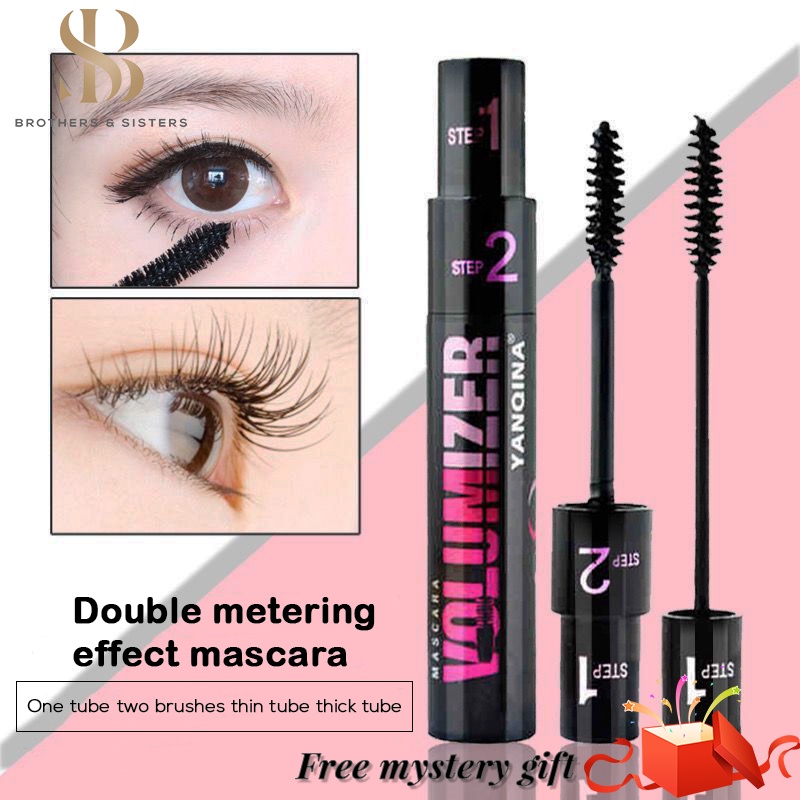 [Hàng mới về] Mascara chuốt mi cong dài tự nhiên 2 trong 1 tiện dụng