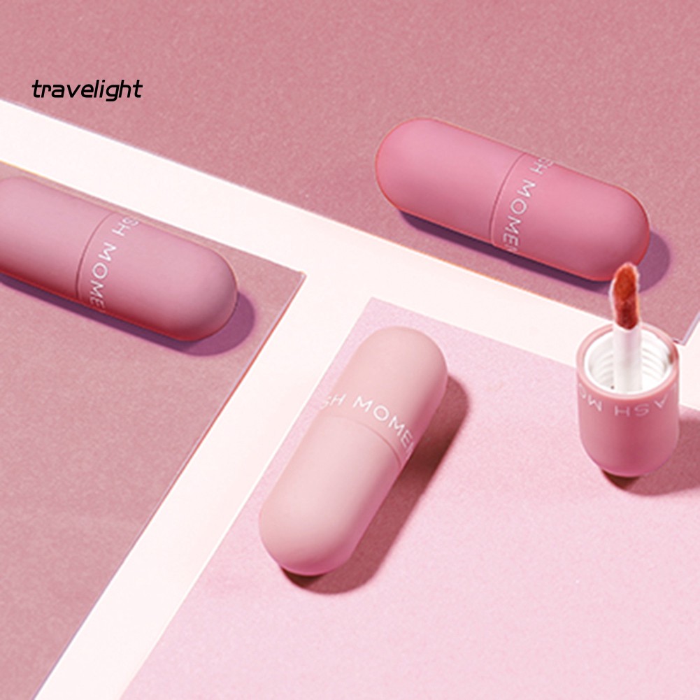 Set 3 son nhung lì dạng lỏng thiết kế vỏ hình viên thuốc mini dễ thương | BigBuy360 - bigbuy360.vn