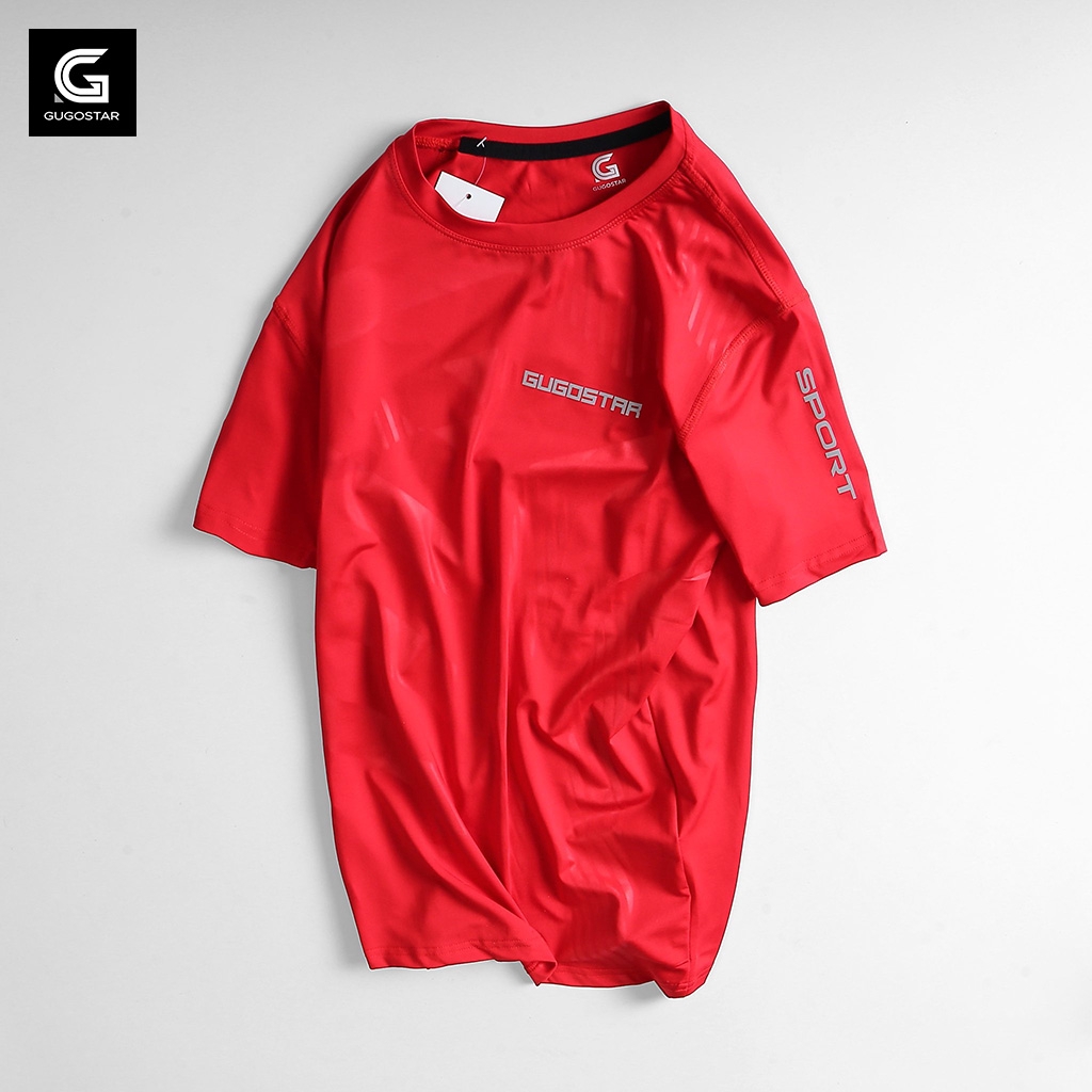 Áo Thun Nam Dập Vân CT GUGOSTAR G298, Thun Thể Thao Co Giãn 4 Chiều