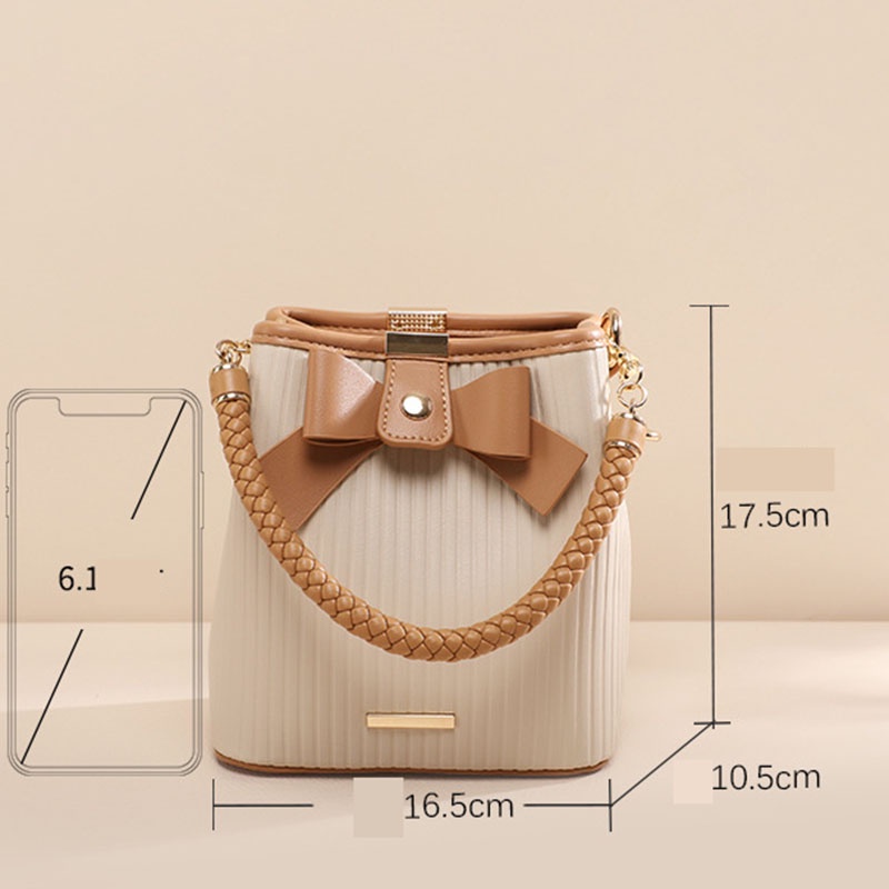 Túi đeo chéo IELGY dạng xô cao cấp dễ phối đồ thời trang cho nữ