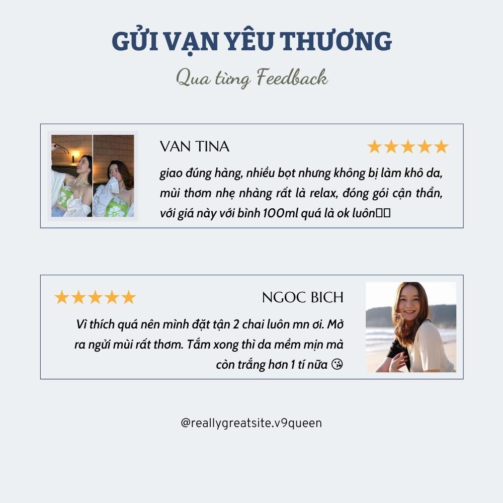 Sữa tắm nước hoa, dưỡng trắng da, mùi hương trái cây dịu mát - V9 Gold 200ml/Chai