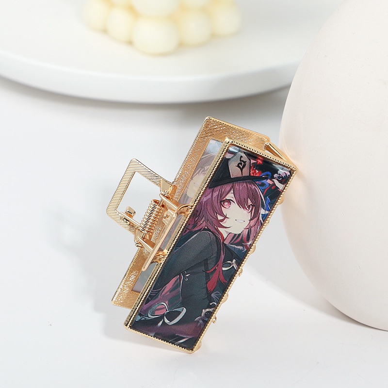 Kẹp tóc hình cá mập bằng kim loại dùng hóa trang