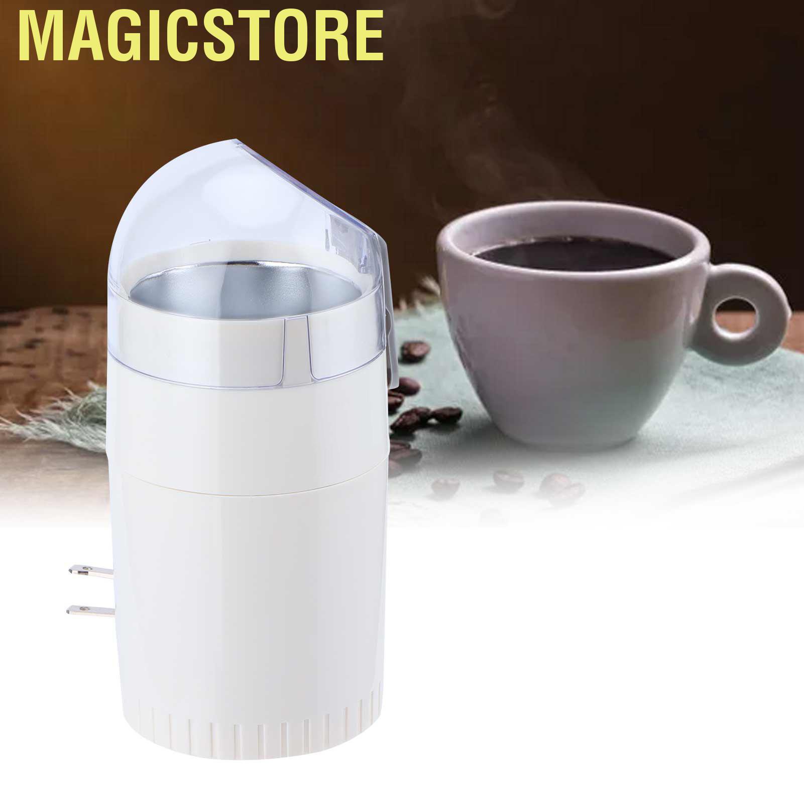 Magicstore Electric Coffee Beans Grinder Mill for Home Kitchen Cafe Supplies US 110V White