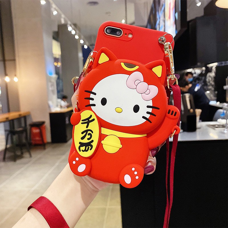 Ốp Lưng Nhựa Dẻo Hình Mèo Kitty Dễ Thương Cho Điện Thoại Samsung S21 S20 Fe Ultra S10 S9 S8 Plus S7 S10 Edge Note 20 Ultra 10 Plus 8 9