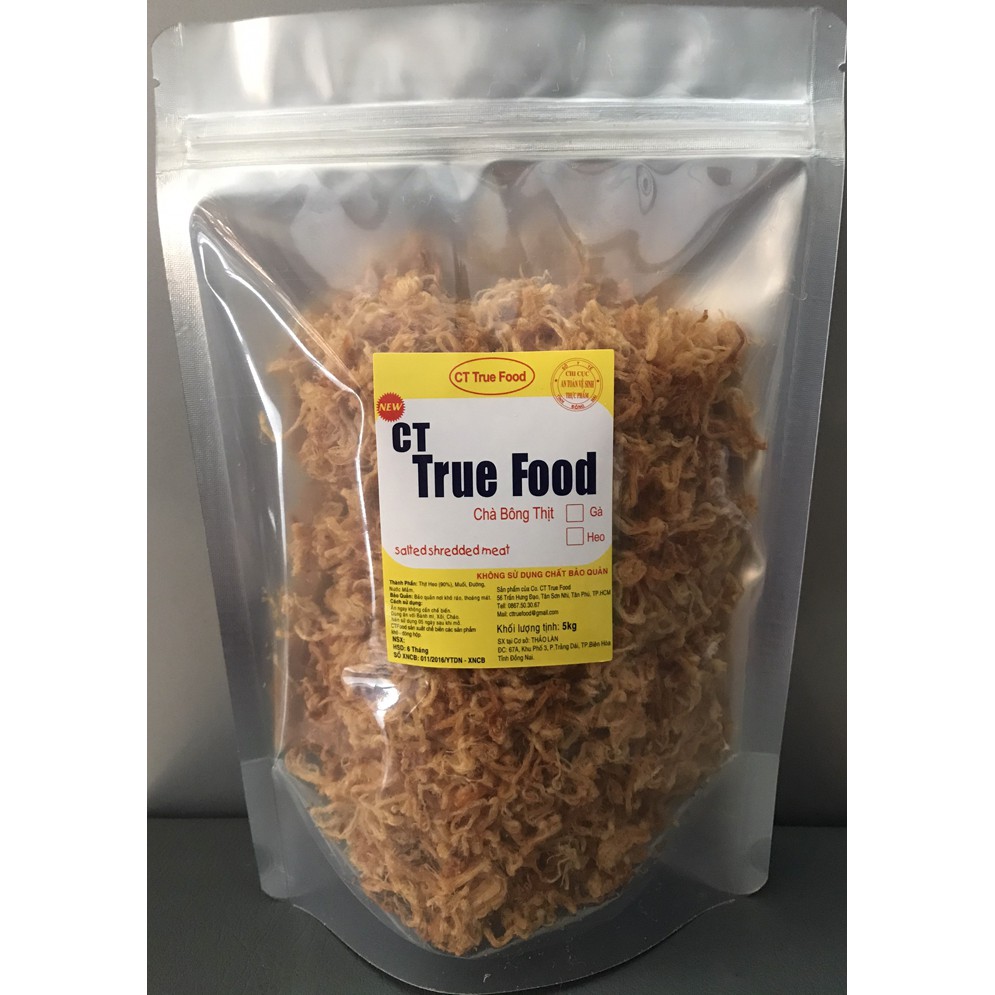 Ruốc không đường  - Chà bông heo sợi / CT True Food - Túi 5 Kg