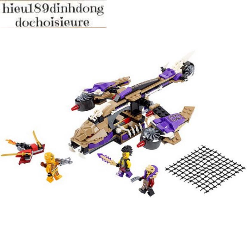 Lắp ráp xếp hình NOT Lego Ninjago Movie 70746 Lepin 06002  SY336 Lele 79098 Bela 10321 : Tấn Công Phi Thuyền Mãng Xà