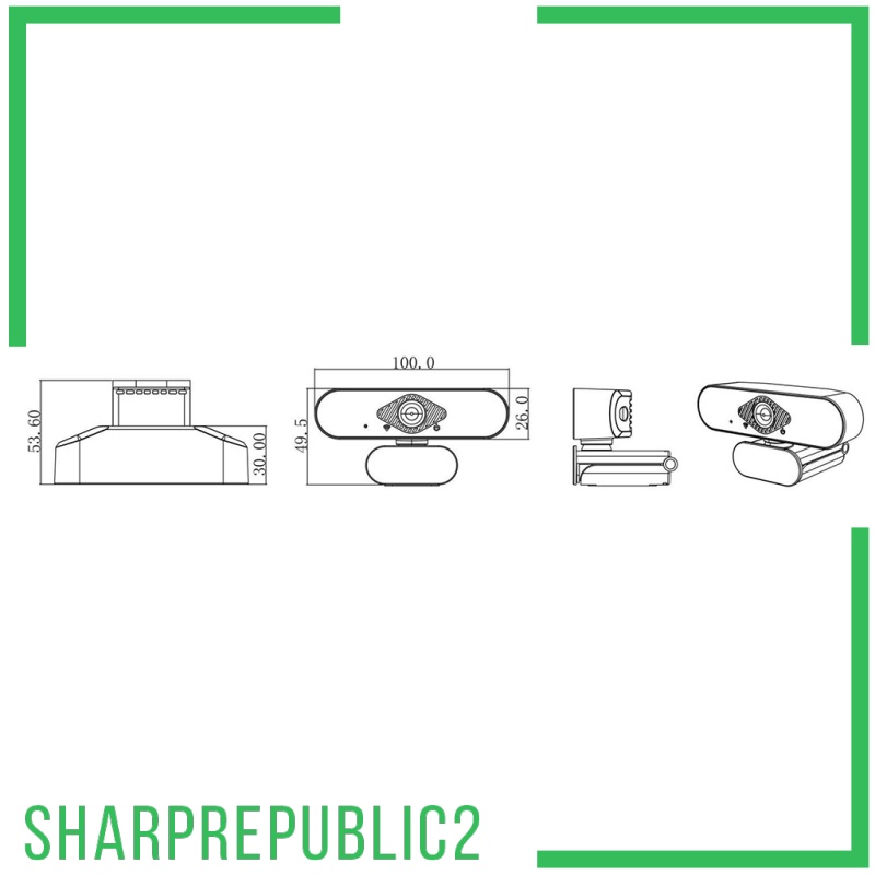 Camera Kỹ Thuật Số Sharprepublic2 1080p Tích Hợp Mic Cho Máy Tính | BigBuy360 - bigbuy360.vn