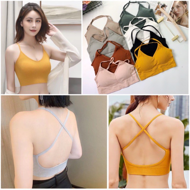 Bra Cotton Tăm Hở Lưng Dây Đan Chéo 2020 | BigBuy360 - bigbuy360.vn