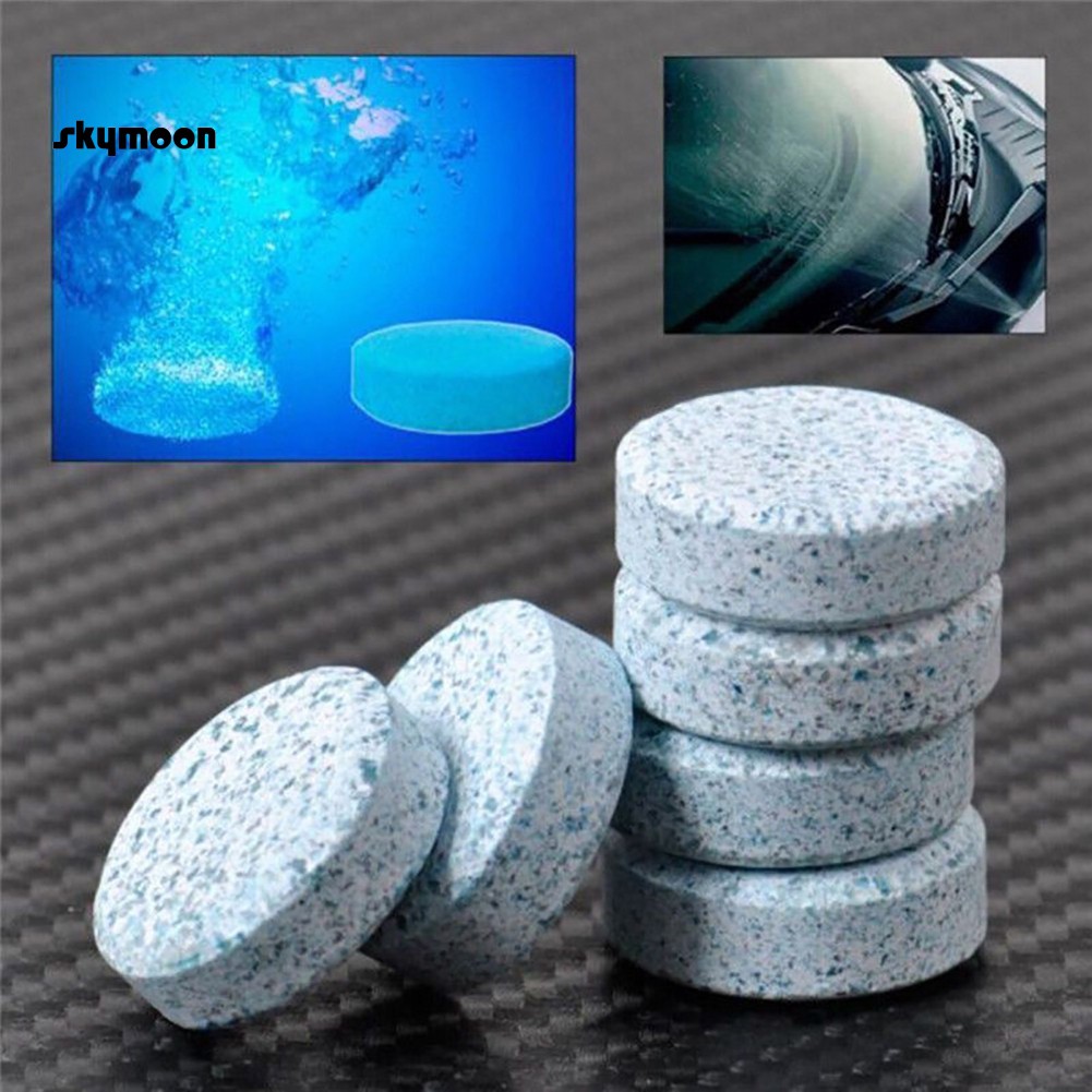 10Pcs Auto Car Windshield Glass Wash Cleaning Concentrated Effervescent Tablets