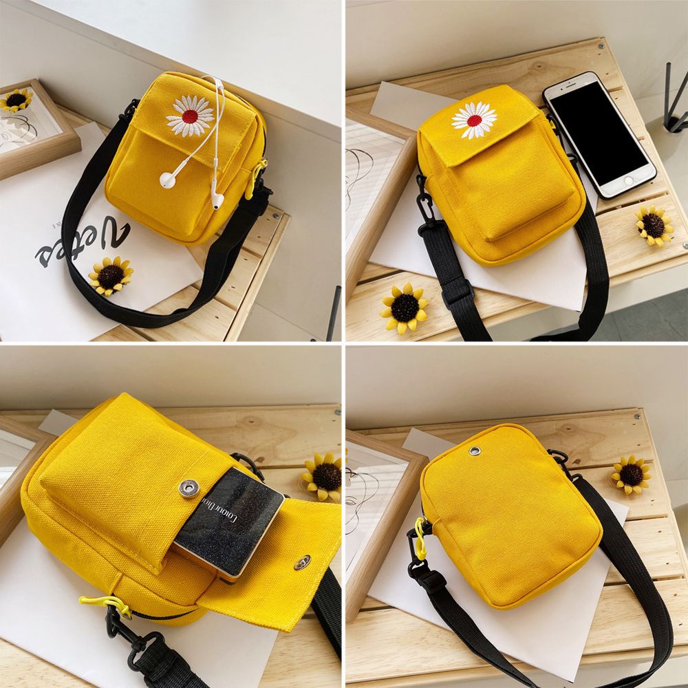 Túi xách nữ đeo vai  vải canvas nhiều màu sắc thời trang