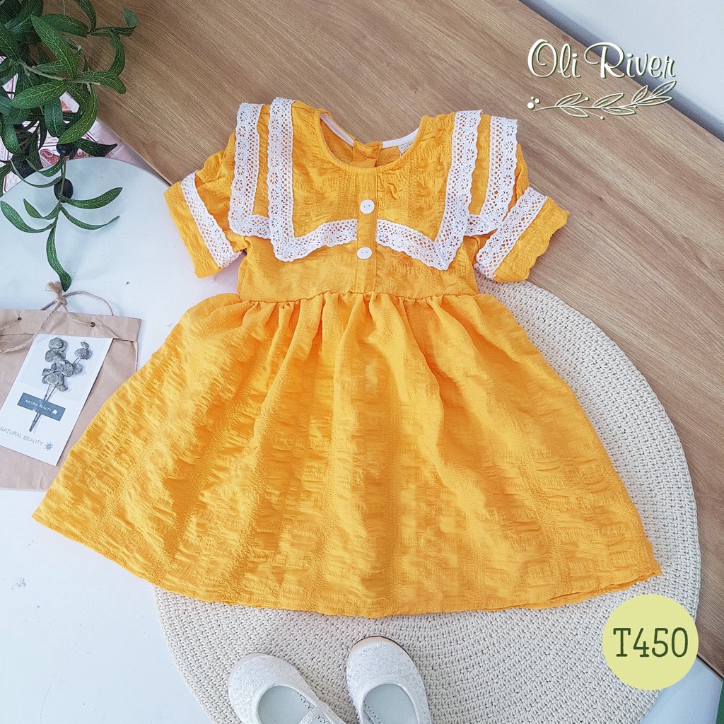 Váy bé gái ngắn tay công chúa oli river