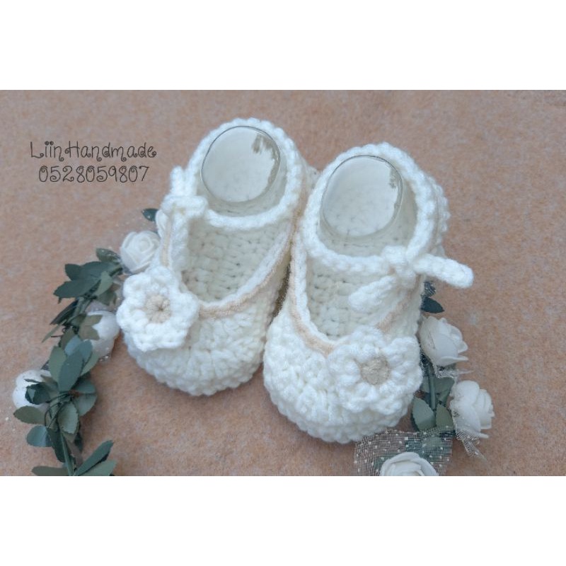 Giày búp bê len Handmade -  Giày hoa bánh bèo