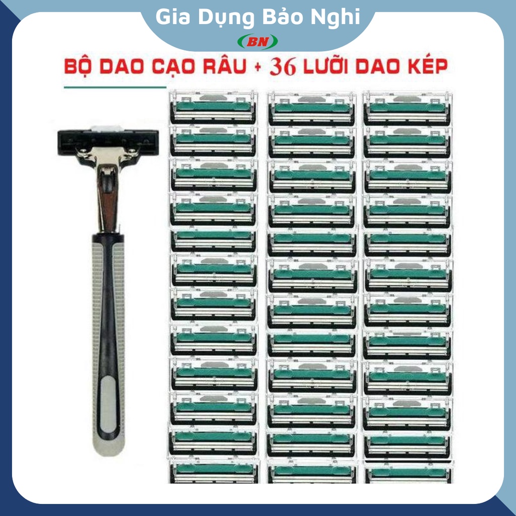 Dao Cạo Râu Hai Lưỡi Thế Hệ Mới Cao Cấp Thay Đầu Tiện Lợi Tặng Kèm Tuýp Kem Cạo Râu