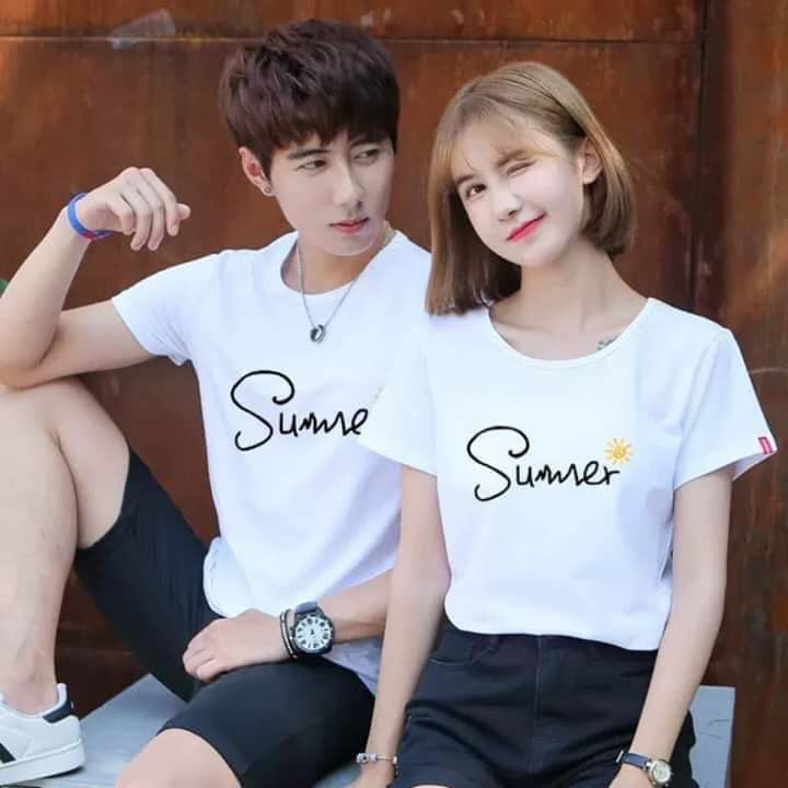 [Bao Chất] Áo Thun Cặp Đôi Nam Nữ Siêu Dễ Thương | BigBuy360 - bigbuy360.vn