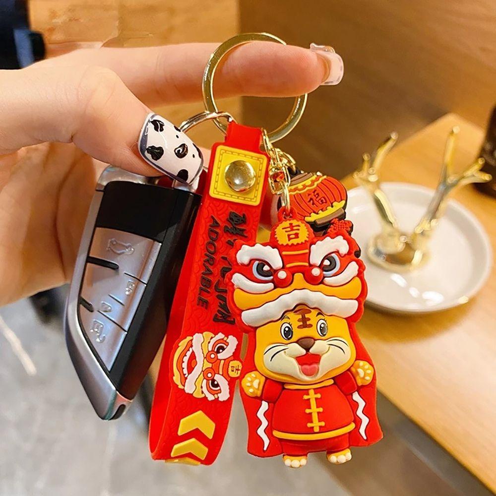 LANFY Móc Khóa Kim Loại Hình Hổ Hoạt Hình Sáng Tạo