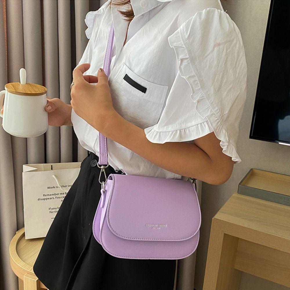 Túi Đeo Chéo Bằng Da PU Thiết Kế Đơn Giản Thời Trang Cho Nữ