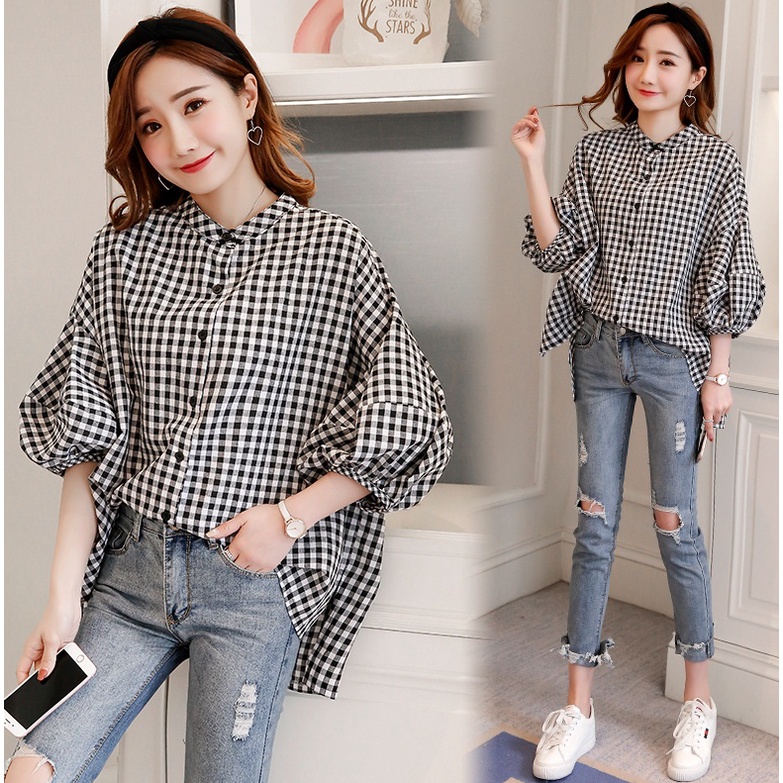 Áo bầu công sở, ÁO BẦU SƠ MI kate A106