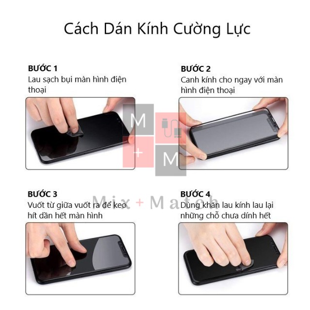 Kính cường lực Iphone chống vân tay nhám - Full màn hình AG - Đủ dòng Iphone