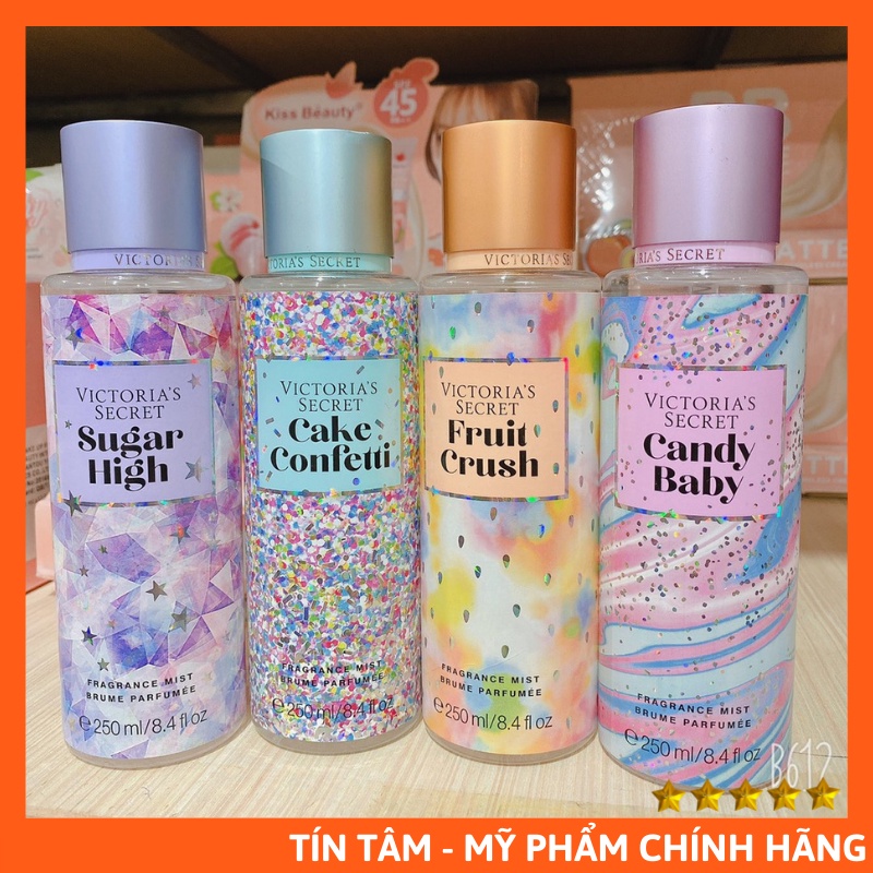 Xịt Thơm Body, Toàn Thân Victoria's Secret 250ml các loại