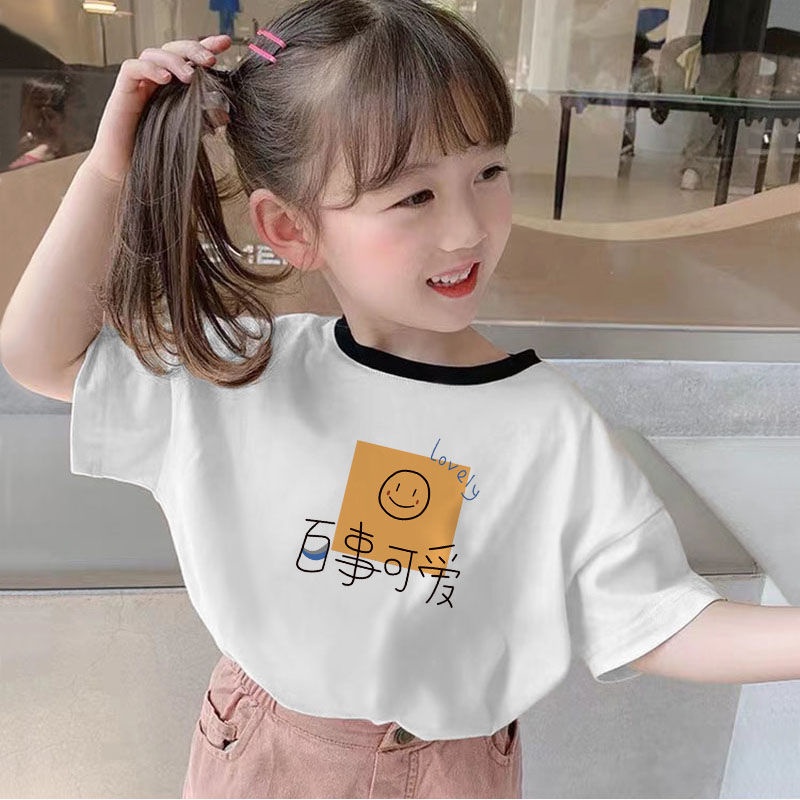 Mới Áo Thun Tay Ngắn In Họa Tiết Hoạt Hình Dễ Thương Thời Trang Mùa Hè Cho Bé Gái 2022