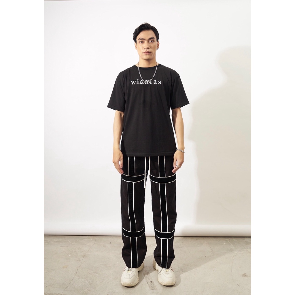 Áo thun unisex shadow màu đen vải cotton thoáng mát VICOLAS SHADOW TEE