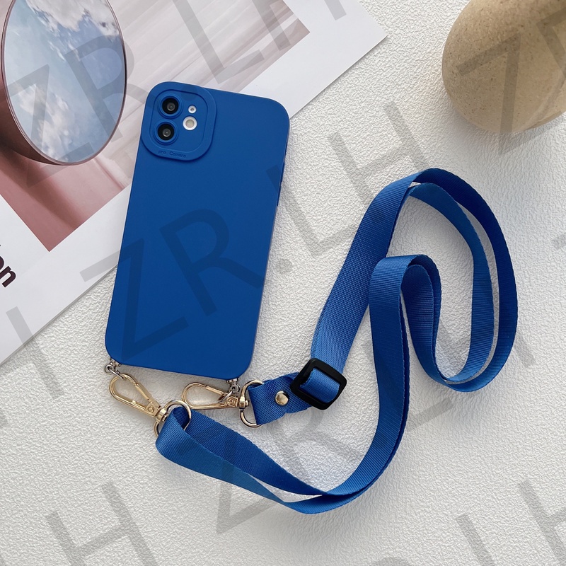 Ốp Điện Thoại Có Dây Gài Cho IPhone 13 11 12 Pro Max XS X SE 2020 6S 7 8 Plus XR