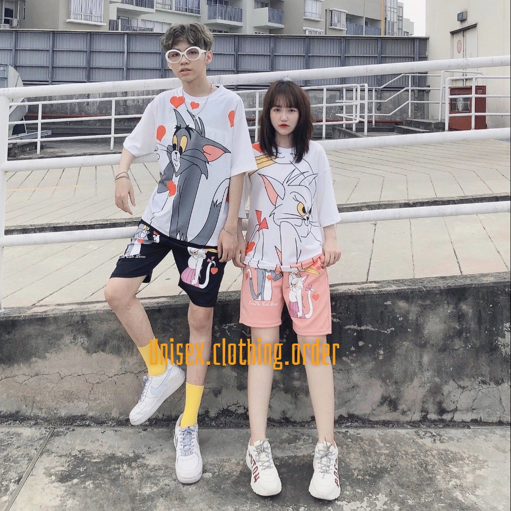 UNISEX - SET CARTOON - SHORT CARTOON - SET TOM AND JERRY - SHORT HOẠT HÌNH - ÁO THUN TOM AND JERRY