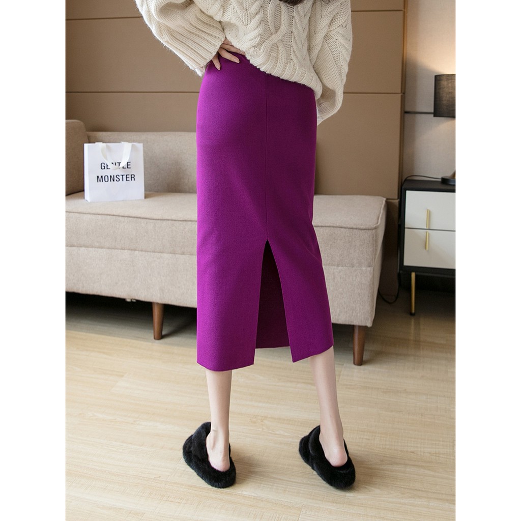 (ODER) Chân Váy Len Tăm Midi Hàng Quảng Châu Loại 1/ Váy Len Nữ | BigBuy360 - bigbuy360.vn