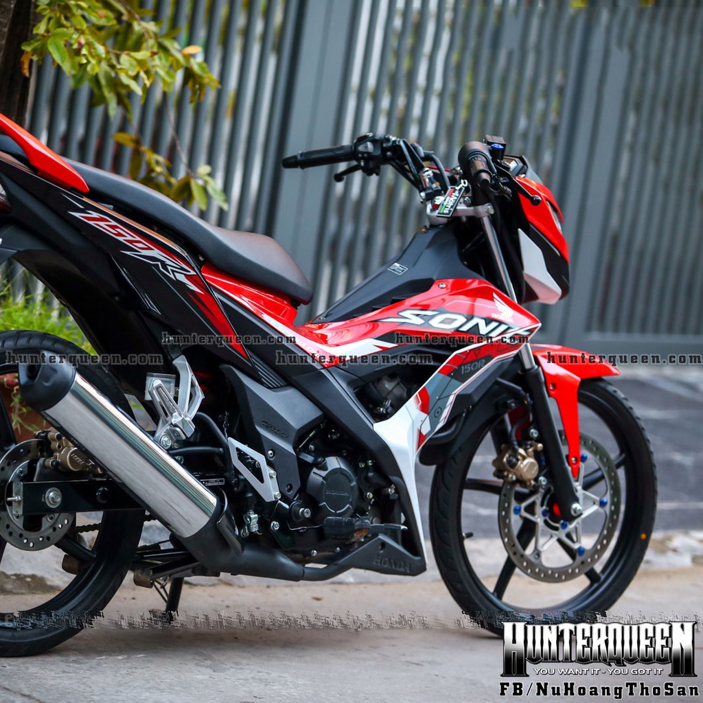 Tem rời in UV cao cấp. Dán xe Sonic 2019 đen trắng đỏ