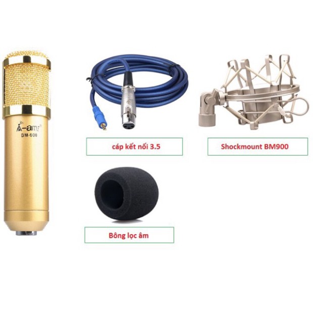 MIC THU ÂM BM900 AMI DÙNG CHO CÁC SOUND CARD BẢO HÀNH 6 THÁNG ♥️♥️