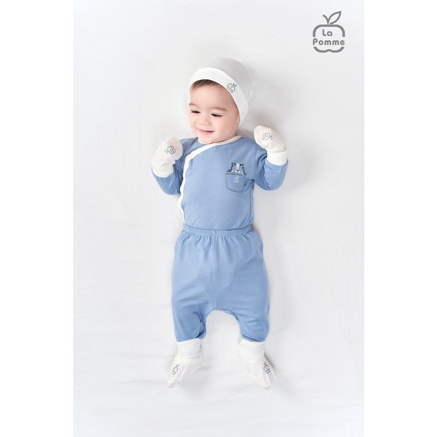 [CHÍNH HÃNG] Set bao tay bao chân và mũ sơ sinh họa tiết La Pomme