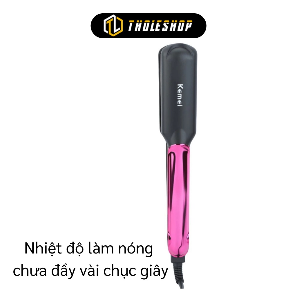 Máy Duỗi Tóc - Máy Làm Thẳng Tóc Kemei KM-2113 Đa Năng 2in1 4 Mức Chỉnh Nhiệt 6111