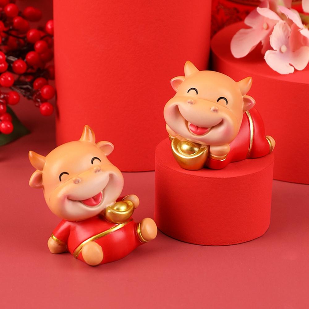 YIYU Mô Hình Bò Sữa Bằng Nhựa Resin Để Bàn Trang Trí Phòng Khách