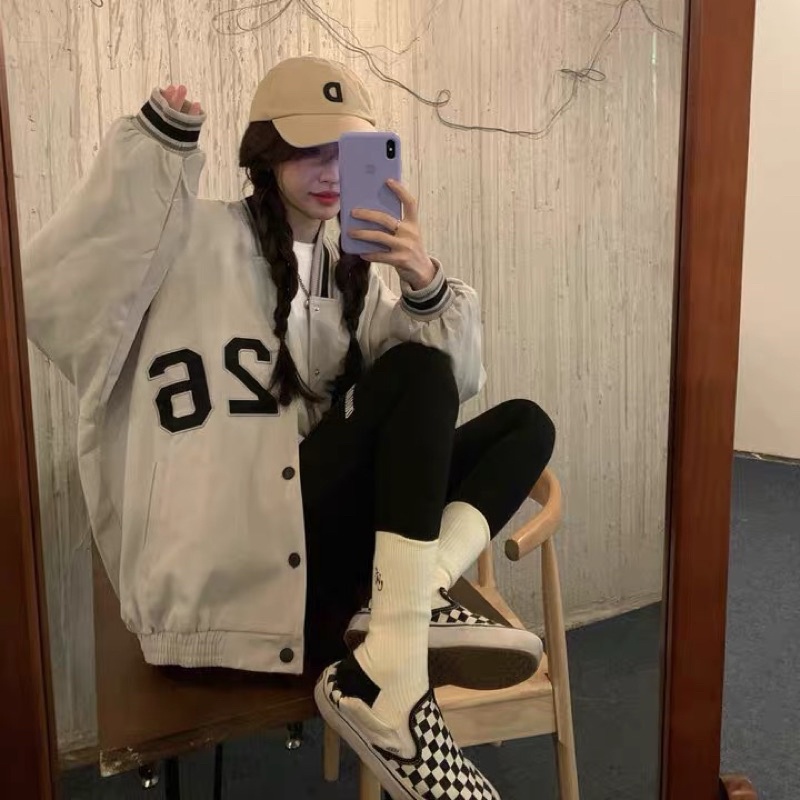 Áo khoác bomber bóng chày thể thao nam nữ varsity jacket ulzzang Hàn Quốc [Yannie]