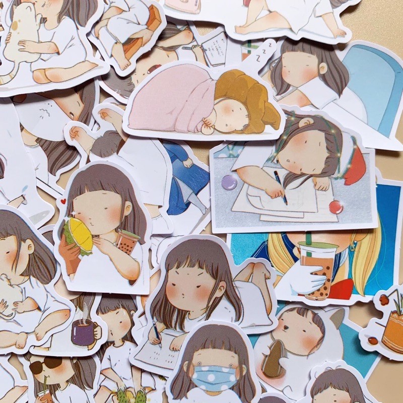 Sticker cô gái chibi cute (ST100)