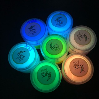 Sơn Dạ quang hủ 60gr - Sơn Dạ quang phát sáng trong tối khi được hấp thụ Ánh sáng : Dạ quang xanh lá/xanh dương/hồng/tím