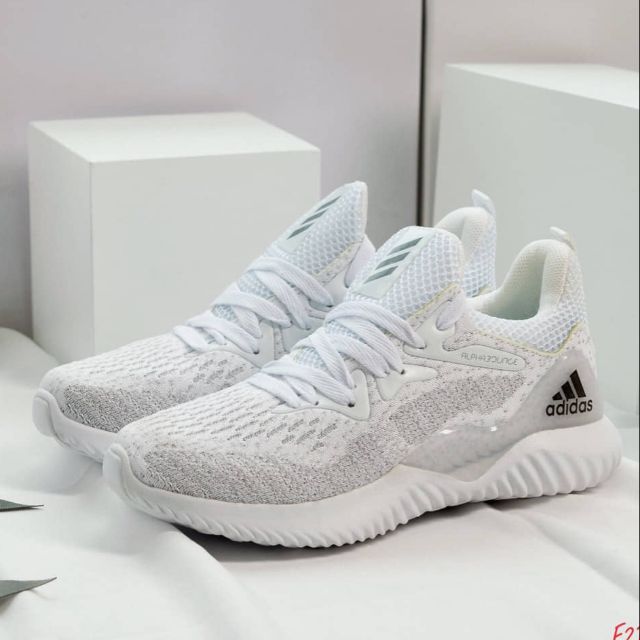 [Full box] Giầy Alphabounce nam nữ trắng xám full size