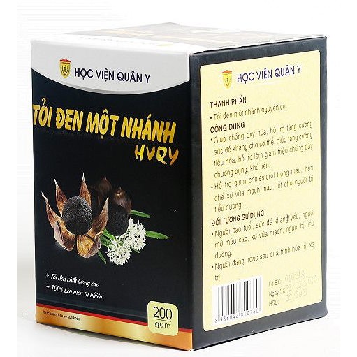 Tỏi Đen 1 Nhánh - Học viện Quân Y Hộp 200 Gram